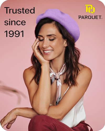 Image of Parquet Solid Color French Beret Hat. Classic French, Casual and Chic Lightweight Cap for Women