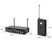 Wireless Microphone System,Fifine UHF Dual Channel Wireless Microphone Set with 2 Headsets and 2 Lapel Lavalier Microphone.Ideal for Church, Weddings,Presentations,School Play-K038