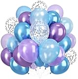 Luftballon Girland Blau Lila Weiß
