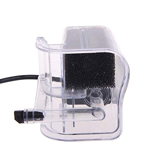 Image of HIERYAN Fish Tank Small Filter Aquarium Hang on Filter Small Aquarium Filter，Small Submersible Hanging Fish Tank Filter for 1 to 8 Gallons Tank