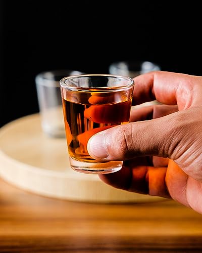 image for LUXU Shot Glass 1.5 Fl.oz,Heavy Base Shot Glasses set of 6, Clear Smal