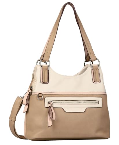 TOM TAILOR Jule Damen Shopper Umhängetasche Reißverschluss Groß Rosa