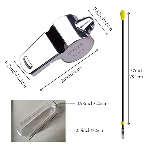 Silbato deportivo con cuerda de acero inoxidable miniatura 2
