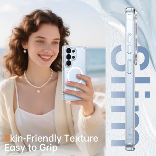 Image of DIZORO Crystal Clear Magnetic Compatible with Samsung S26 Ultra Case with Anti-Yellow Anti-Scratch | Shockproof Transparent Cover
