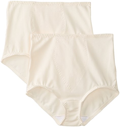 Bali womens Cotton Light Control Dfx037 2-pack shapewear briefs, Porcelain/Porcelain, Large US