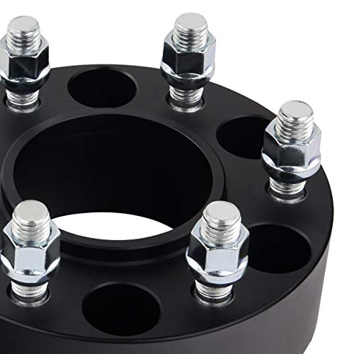 Supreme Suspensions - 4Pc Set [Black] 2" Wheel Spacers For Toyota Tacoma 4Wd / Prerunner 2Wd (2023-1995) Hub Centric Spacers With 6X5.5 Bolt Pattern & M12X1.5 Studs - 4 Tire Valve Caps Included #TOP3