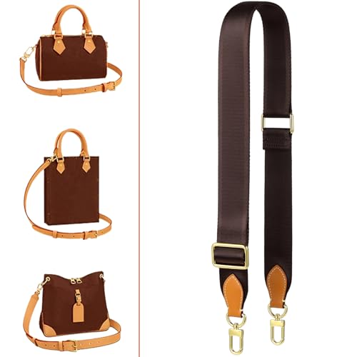 Adjustable Canvas Crossbody Strap for Designer Purse, Brown4