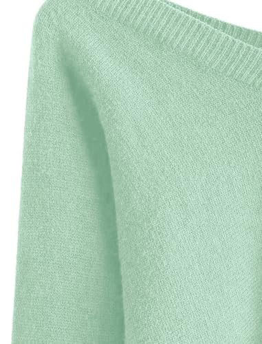 Image of ZAFUL Women's Cropped Sweater V-Neck Long Sleeve Pullover Jumper Knit Top | Crop Length, Ribbed Knit, Double V design, White sweater, Raglan sleeves, lantern sleeve, Fall & Winter, Loose fit, Oversized