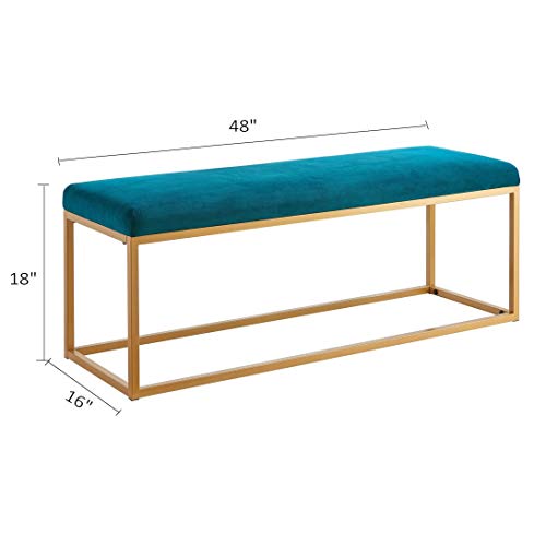 image for Ball & Cast Upholstered Velvet Bench 48