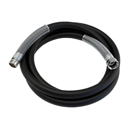 Image of Guitrees 2026 Upgraded Leader Garden Hose 10ft x 5 /8 inch, Heavy Duty Short Water Hose, Male to Female Nickel-plated Brass Fittings, Five Layered Braiding, 1000PSI Burst, 300PSI Working (Black)