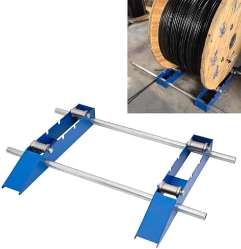 Heavy Duty Cable Roller Stand, Commercial Industrial Grade Steel Wire Dispenser，for Reels up to 39" Width, Cable Drum Roller for Cord Management,Load Capacity 2Ton