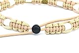 EM-Keramik-Halsband für Hunde & Katzen - Maßanfertigung EM-Band Original US-Paracord (Unter 20 cm, Beige)
