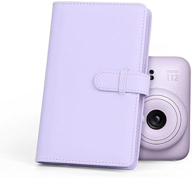 108 Pockets Photo Album, Mini Photo Album for 3-Inch Film, Photo Holder Book for Fujifilm Instax Mini 12/EVO/11/40/90/99 Instant Camera & Mini Link 2 Printer - purple
