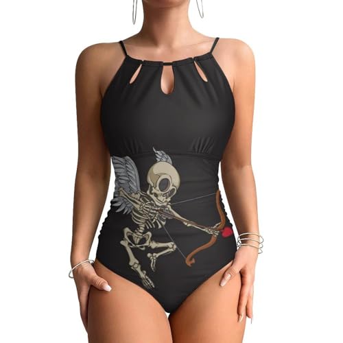 Maillot de bain tir à l'arc motif crâne : la solution ventre plat pour la plage