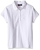 Nautica School Uniform Short Sleeve Pique Polo Camisa, 2 Años para Niñas