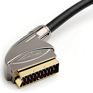 KabelDirekt – SCART kabel – 1,5 m – (21-polig, meervoudig afgeschermd, precisiestekkers, Full HD) – PRO Series