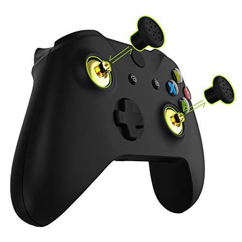 Extremerate Thumbsgear Interchangeable Ergonomic Thumbstick For Xbox Series X & S/Xbox One/Xbox One Elite/Xbox One S & X Controller W/ 3 Height Domed & Concave Grips Adjustable Joystick - Chrome Gold #TOP1