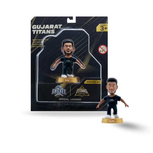 Image of Action Figure, IPL Edition 360 Rotatable Head, Cricket Player for Fans & Collectors (3 Inch Sai Sudharsan)