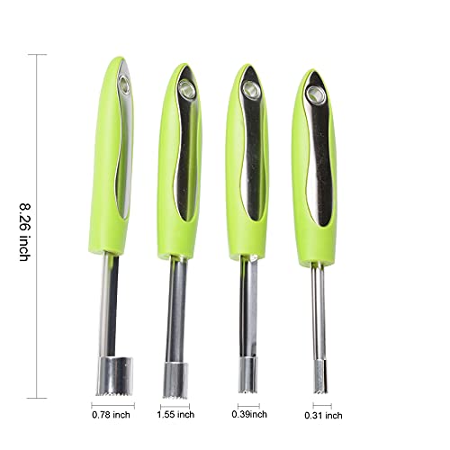 Muzoct 4Pcs Stainless Steel Fruit Pitter Device Household Kitchen Apple Pears Cherry Red Date Core Removal #TOP2