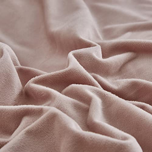 Karever Dark Pink Velvet Duvet Cover Set Queen Mauve Pink Flannel Comforter Cover Queen With Corner Ties 3 Pieces Pink Luxury Bedding Set Soft Warm Pink Velvet Quilts Cover #TOP3