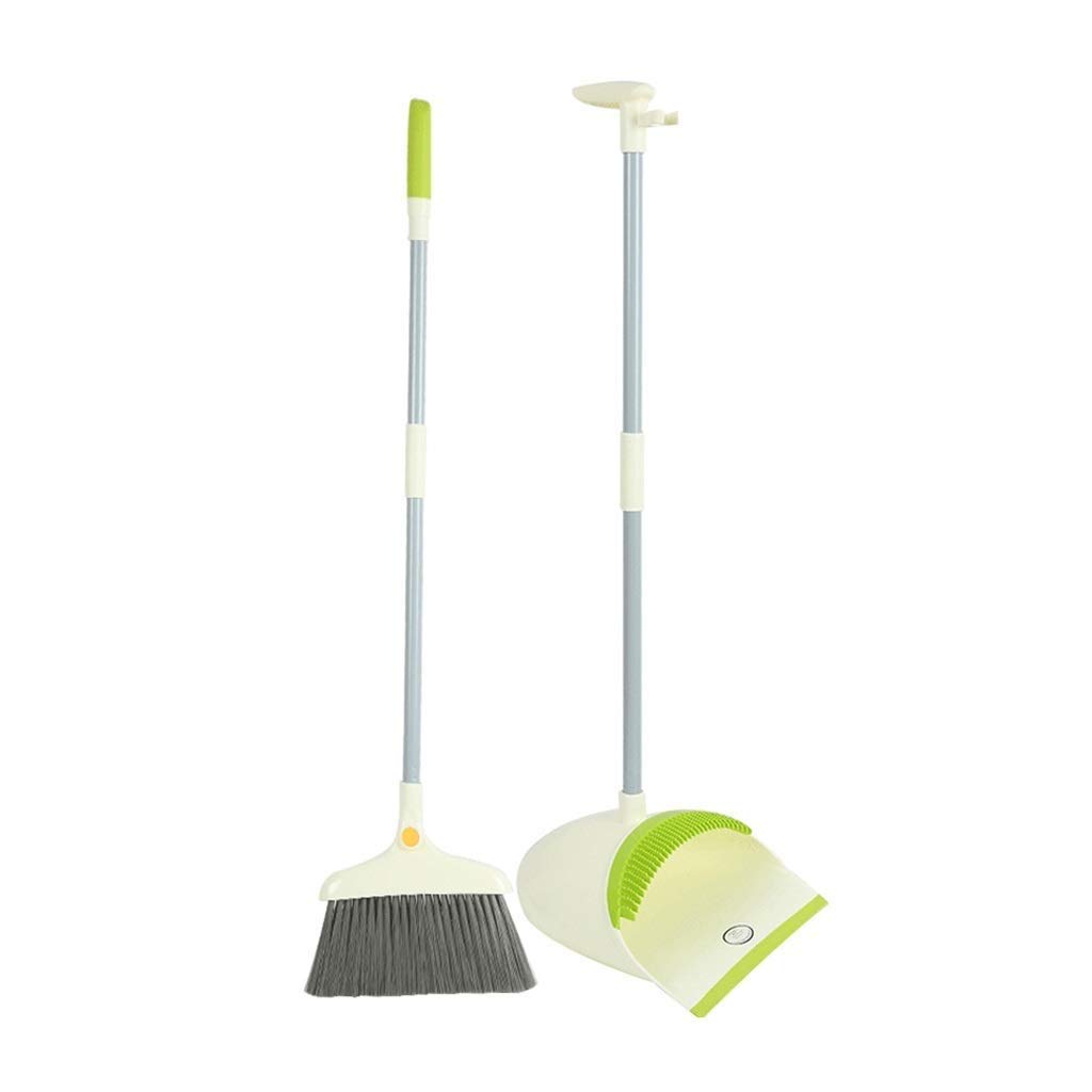 dustpan and brush, Broom and Dustpan Upright Grips Sweep Combo Great for Sweeping Kitchen Office House Outdoors Lobby