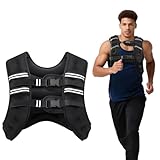 Chaleco Con Peso 5Kg, Chaleco de Peso para Ejercicio, Weighted Vest Ajustable Ergonómico con Correas Reforzadas, Rayas...