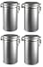Nakpunar 4 pcs Airtight Tea Coffee Tins with Latch