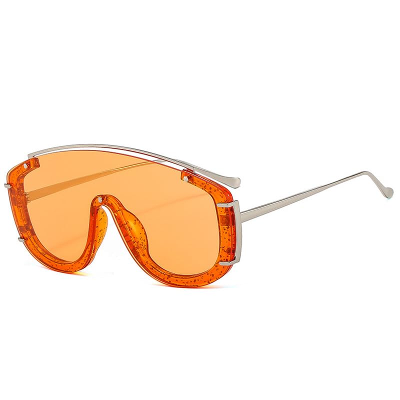 Lunettes de soleil rétro orange pour vos sorties urbaines ensoleillées