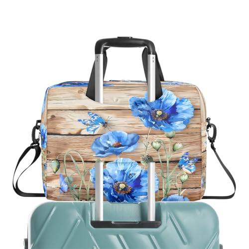 Maletín para Laptop Retro Azul con Diseño Floral 15.6" miniatura 6