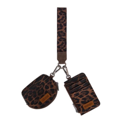 Image of Wrangler Keychain Wristlet Wallets for Women Western Dual Pouch Wristlet Credit Card Holder Wallet