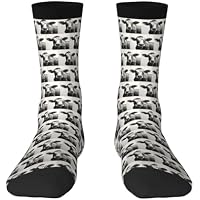 Tnnutp Calcetines vintage de vaca en blanco y negro, calcetines
