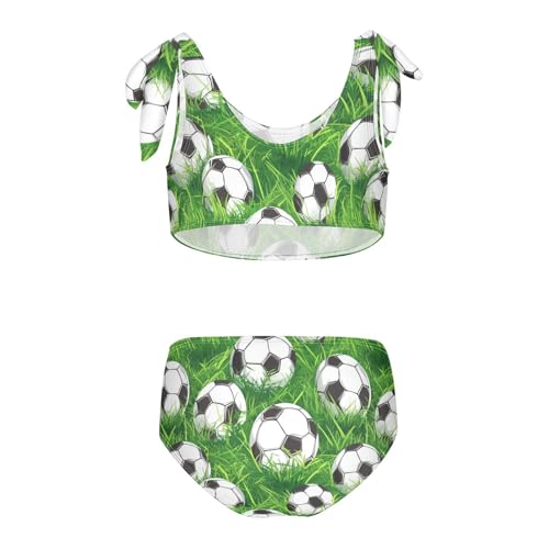 Wusikd Soccer Balls Girls Swimsuits Two Piece Grass Swimwear Bikini Set for for Girls Size 3T2