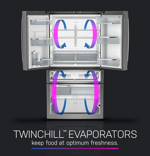 GE 36 in. 23.3 cu. ft. Smart Counter-Depth Fingerprint Resistant 4-Door French-Door Refrigerator with Door in Door PJD23BYWFS on Fridge.com