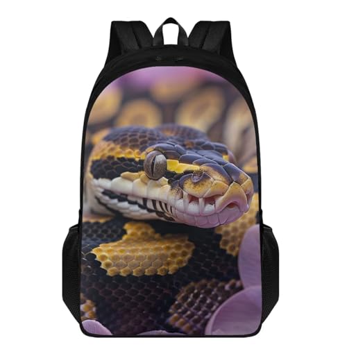 Cool Snake Kid's Backpacks for Girls Boys Elementary School Travel Bookbag 17 Inch