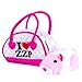 ZhuZhu City Hamster & Quilted Carrier – Jilly The Pink & White Interactive Hamster with 40+ Sounds & Movements – Take Your ZhuZhu Adventures Anywhere!