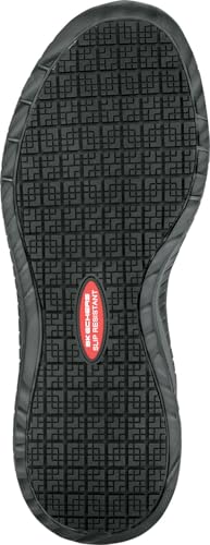 Image of Skechers Womens Black Squad Chaos MaxTrax Soft Toe SRO Slip-On