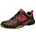Willsky Herren Badmintonschuhe Tischtennis Turnschuhe Unisex Atmungsaktiv rutschfeste Teens Fitness Indoor Schuhe,Rot,42 EU