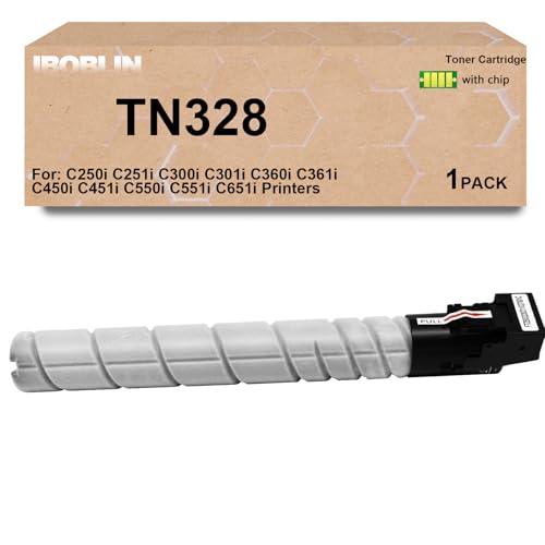 TN328K Black Toner Cartridge Replacement for Konica Minolta TN-328 TN-328K Toner Cartridge TN626K TN628 bizhub C250i C251i C300i C301i C360i C361i C450i C451i C550i C551i C651i Printers (1pack)