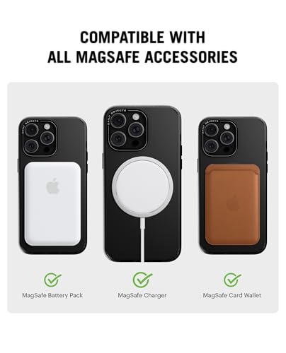 Image of DailyObjects Black Nimbus Slim Magnetic Protective Cover Compatible with iPhone 14 Pro Max | MagSafe | Camera & Body Protection|Anti Scratch Resistant|Precise Cutouts Modern Design|Wireless Charging