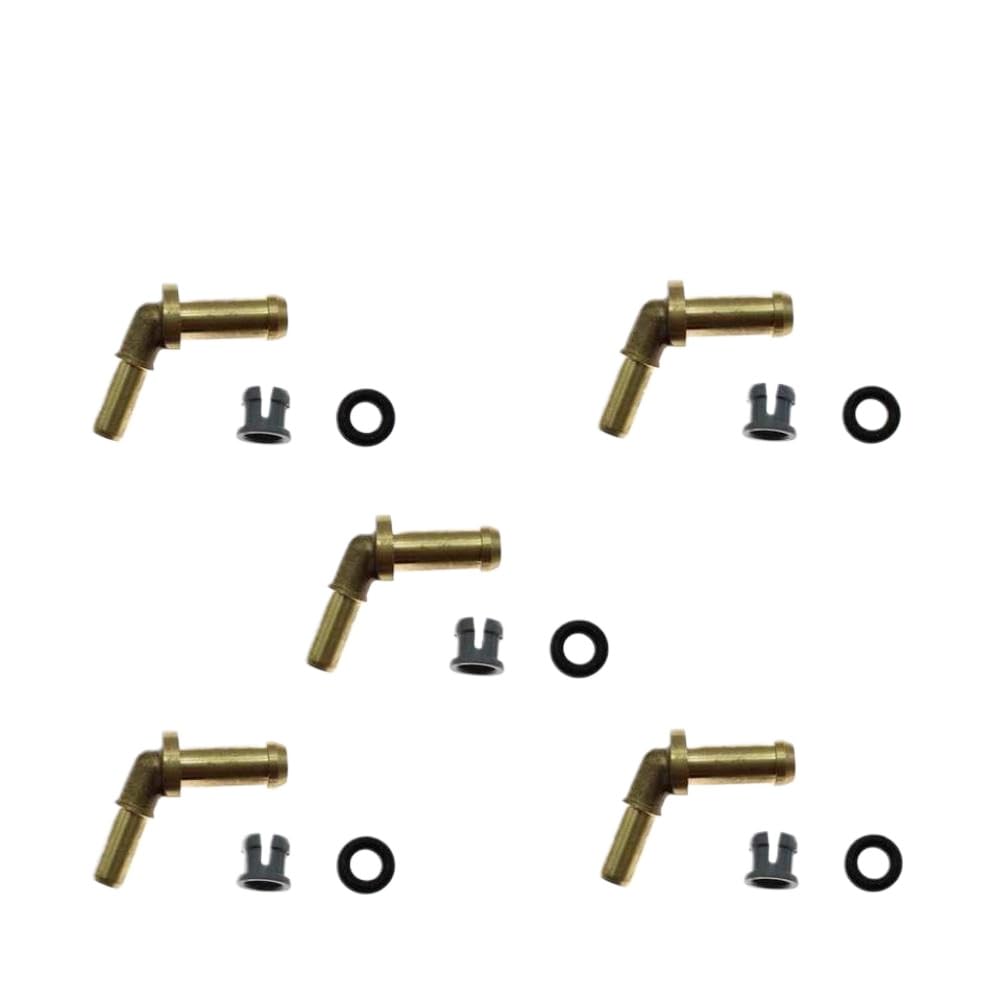 Thermostat Water Outlet Tube Connector LR049990 LR048474 C2Z28258 Compatible with Discovery 4 3.0L 5.0L(5 Set)