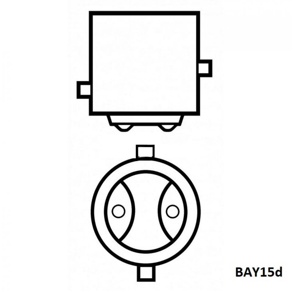 Boite de 10 ampoule blanche G17 BAY15d 12V 10/5W Flosser 5227 compatible avec moto scooter