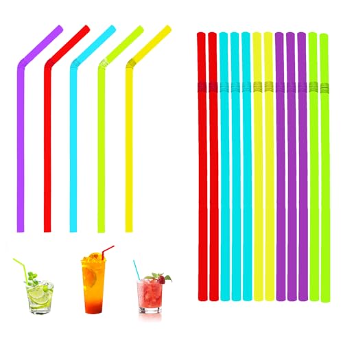 Sugarcane Straws 100PC Biodegradable Drink Straw 7.8'' Disposable Compostable Colorful Straws for Hot Cold Drinks Beverages Coffee Cocktail Juice Home Favor, The Beach Party Decoration Supplies
