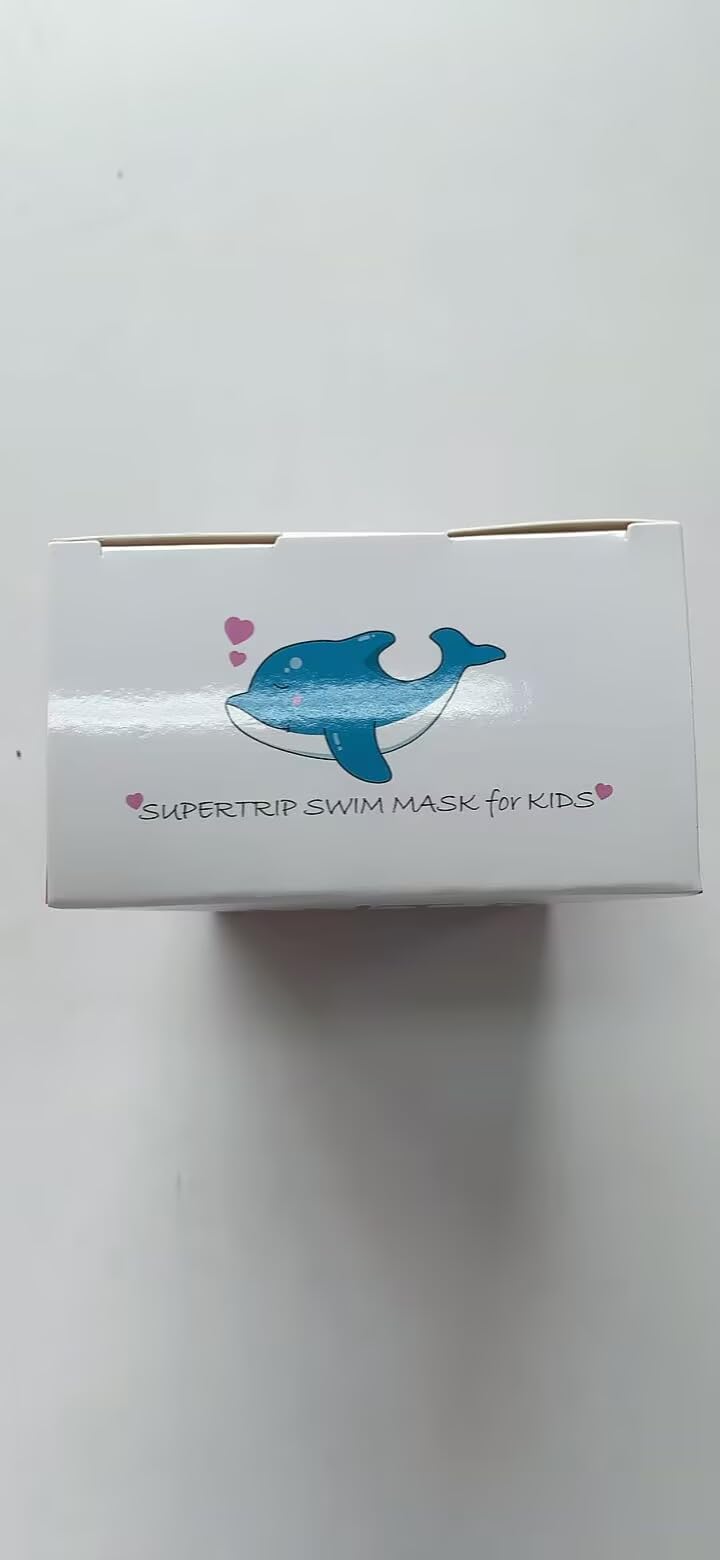 Supertrip Gafas de natación para niños con Cubierta de Nariz para niños de 6 a 14 años,Correa de Tela de Vidrio Templado,máscara de esnórquel para chicos y niñas,Piscina y Playa