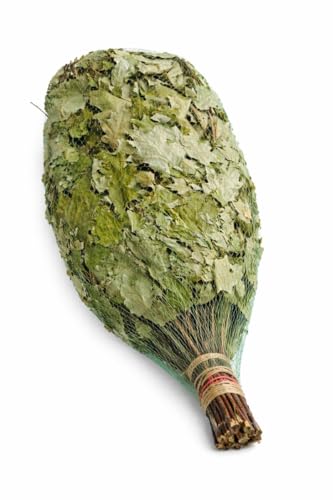 Saunabesen aus Eiche – Premium Venik für Sauna & Banja – Naturbelassen, Handgebunden, Kanadische Eiche – Massage & Aromatherapie (1 Stk)