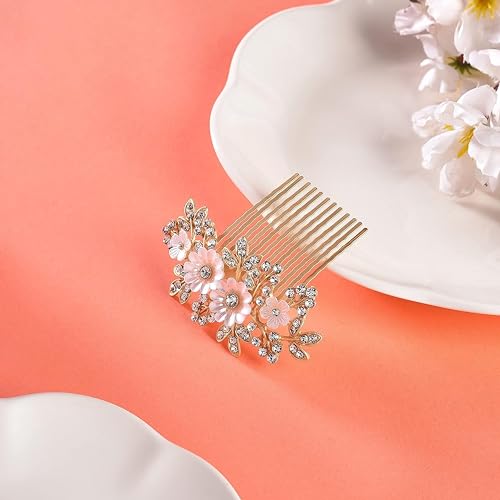 Rubela Fancy Comb Hair Clip Hair Pin Hair Accessories (Shell Floral)