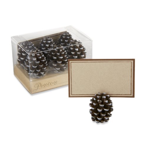 Kate Aspen Pinecone Place Card/Photo Holders, Set of 6