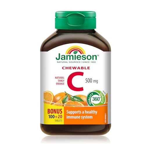Jamieson Vitamine C à mâcher Orange acidulé 500 mg