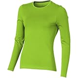 Detalles hilvanados. Elevate - Camiseta Modelo Ponoka de Manga Larga para Mujer (XS) (Verde Manzana)