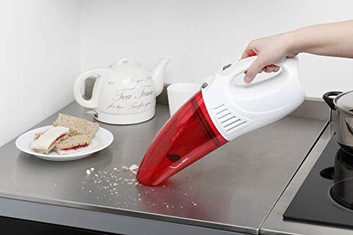 Bestron Aspirateur à main sans fil, Pour surfaces humides et sèches, Capacité : 450 ml, 25 W, Rouge/Blanc - Image 7