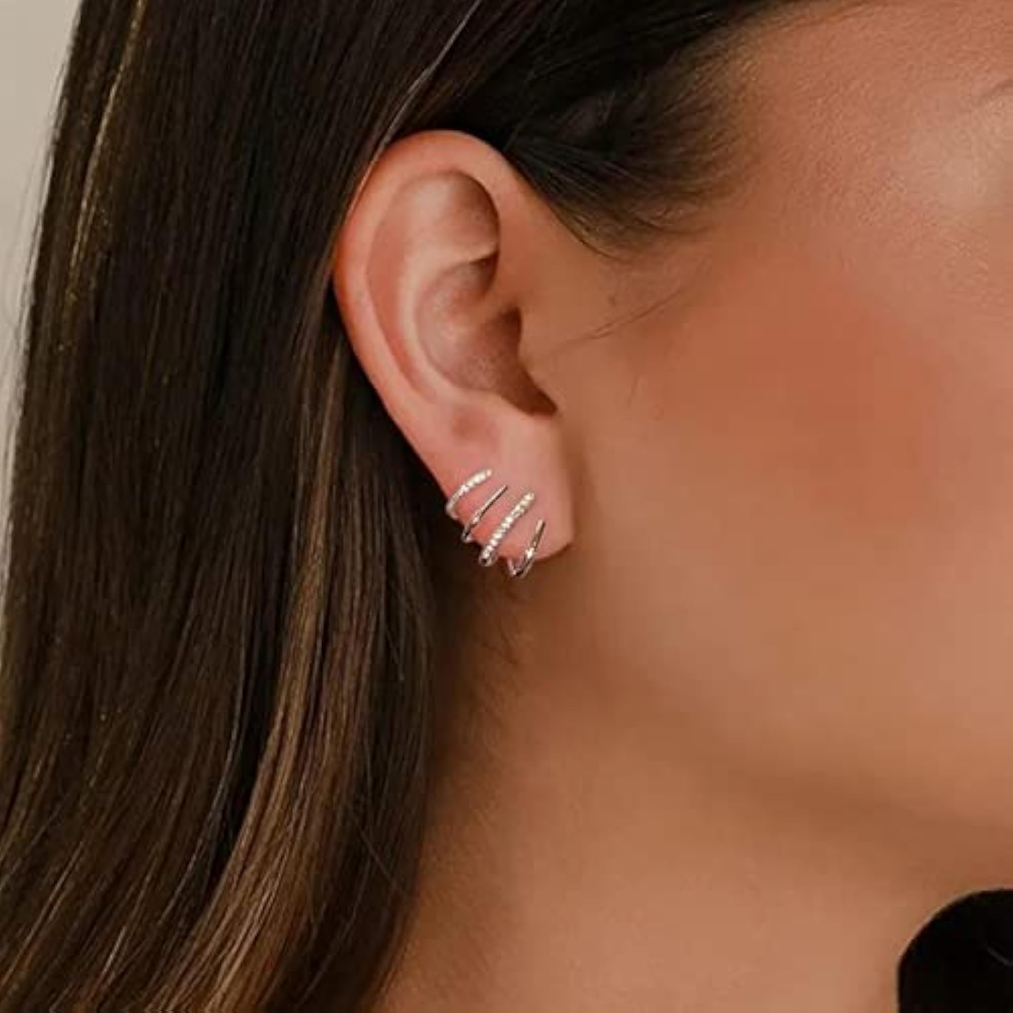 Claw Themed Stud Earrings & Earcuff Set